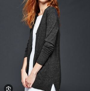 GAP Heathered Grey Long Cardigan